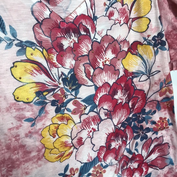 Terra & Sky Floral Top 1X 16W 18W PLUS SIZE - Picture 2 of 7